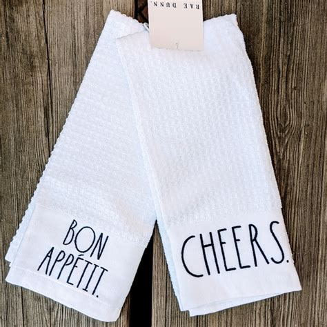 Rae Dunn Kitchen Rae Dunn Cheersbon Appetit Kitchen Towels Nwt