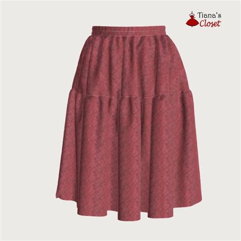 Kathryn Elastic Waist Tiered Skirt Free Pdf Sewing Pattern Tiana S Closet