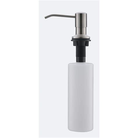 Satico Straight Nozzle Metal Soap Dispenser In Brushed Nickel Sd254n01bm The Home Depot