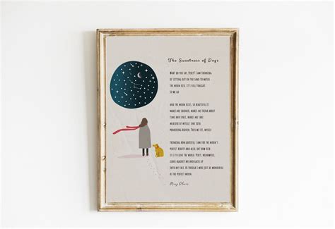 Mary Oliver Dog Songs Quotes , Dog Quote Printable , Poem Lovers Gift , Dog Lovers Gift , Mary ...