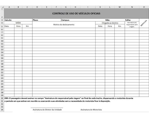 Planilha Excel Controle De Uso De Veículos Oficiais Parcelamento Sem Juros