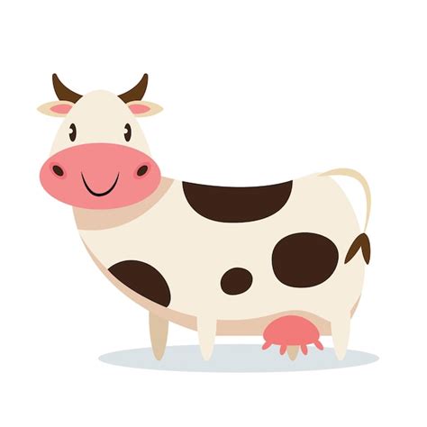 Ilustraci N De Vector De Personaje De Dibujos Animados De Vaca Vector