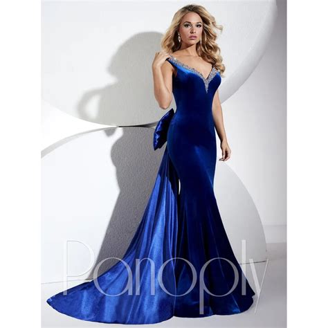 Royal Blue Velvet Evening Dresses Formal Evening Gown Dress Fashion