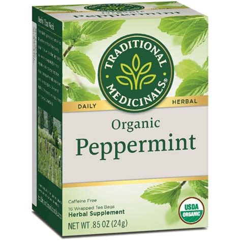 Traditional Medicinals Organic Peppermint Tea 16 Bags Swanson