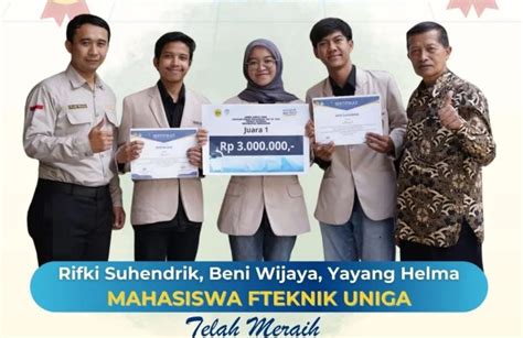 Mahasiswa Fakultas Teknik Uniga Meraih Juara Lomba Karya Tulis Gagasan