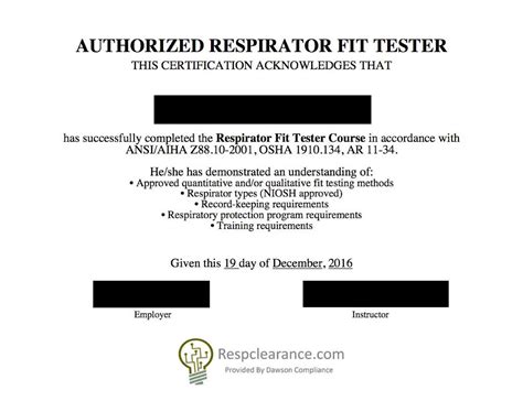 Respirator Medical Evaluation And Fit Tester Training