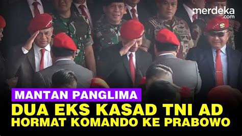 Momen Eks Panglima Tni Dua Mantan Kasad Berbaret Merah Beri Hormat Ke