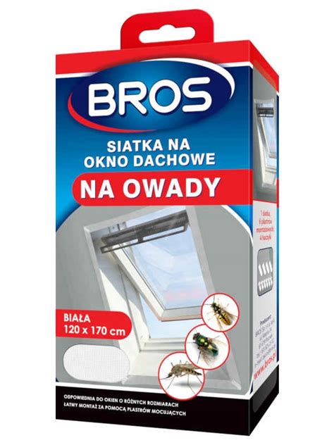 Bros Moskitiera na okno dachowe 120x170 biała 1847 Cena Opinie