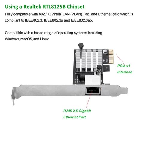 Iocrest 2 5Gbase T Gigabit Hálózati Adapter 1 Port 2500Mbps Pcie 2 5 Gb