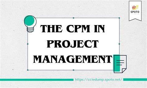 The Critical Path Method Cpm In Project Management