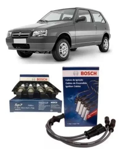 Jogo Cabo E Velas Fiat Uno 1 0 8v Fire Flex 2010 Bosch Parcelamento