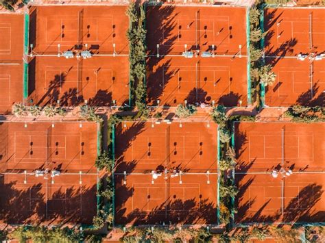 Premium Photo Aerial View Of The Tennis Courts In The Resort