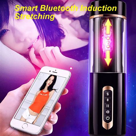 New Arrival Full Intelligent Bluetooth Sensing Telescopic Male Masturbator Real Voice