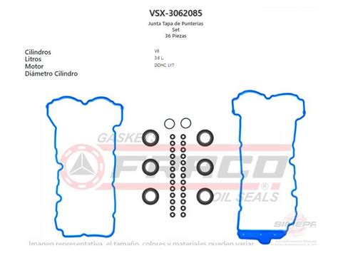 Junta Tapa De Punterias Set Piezas Cadillac Buick Gmc La