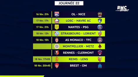 Ligue Le Programme Tv Complet De La E Journ E Avec Ol Nice