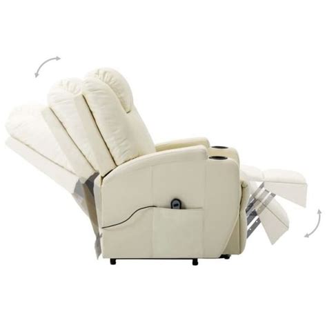 RHO Fauteuils électriques Fauteuil inclinable de massage Blanc