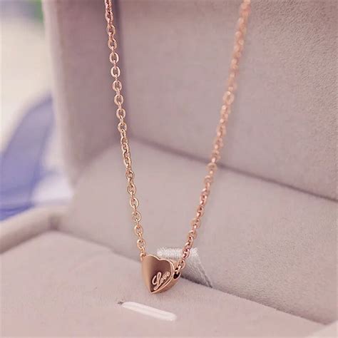 YUN RUO Rose Gold Mini Heart