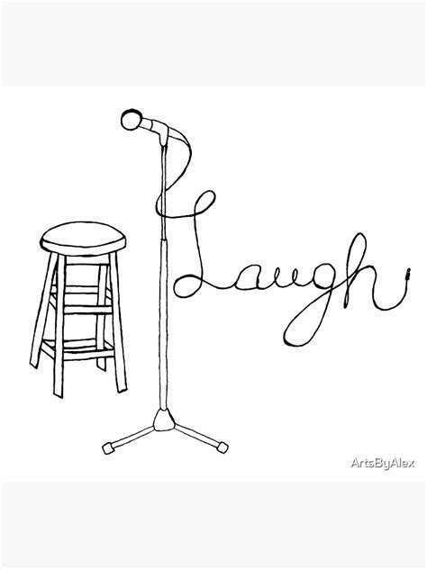 "Stand Up Comedy Drawing." Art Print for Sale by ArtsByAlex | Redbubble