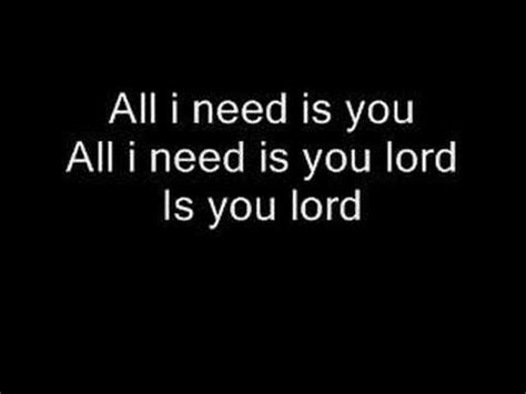 All I Need Is You Hillsong Lyric Hidup Kristen