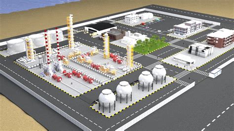 Syngas Production From Methane And Oxygen 3d Animation Of Chemical Engineering Plant Design