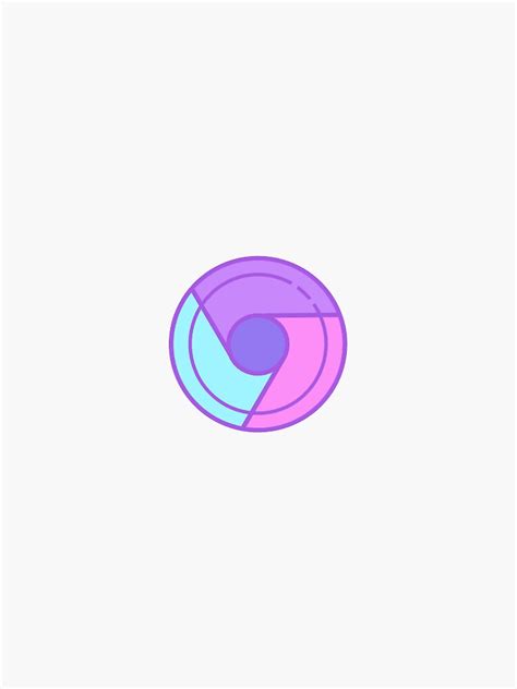 "Aesthetic Chrome Logo" Sticker for Sale by Krayla | Redbubble