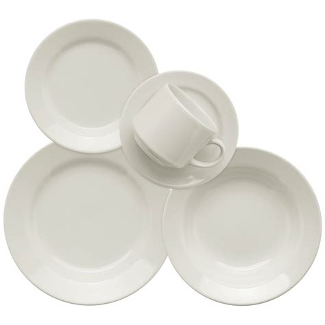 Conjunto de Jantar e Chá Oxford 20 Peças Cerâmica Branco AE20 5002