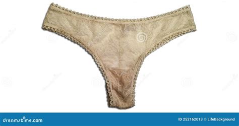 Women S Beige Lace Panties Isolated On White Stock Image Image Of Underwear Isolated 252162013