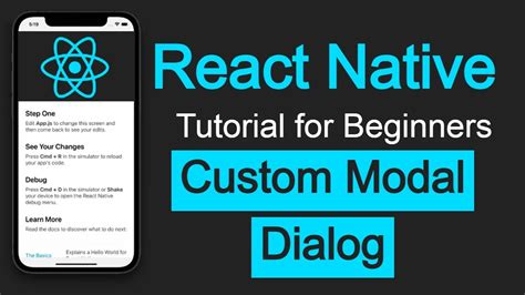 React Native Tutorial 37 Make Custom Modal Dialog Box Youtube