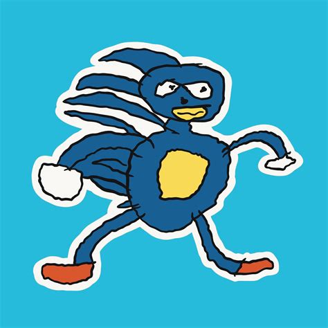 Sanic Sonic Meme Sticker Etsy