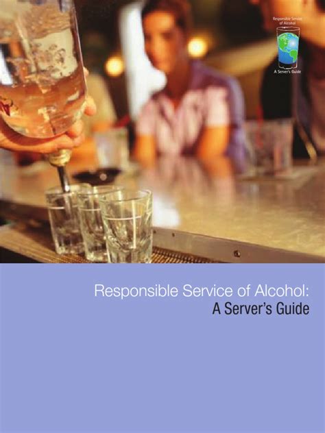 Responsible Service Of Alcohol A Servers Guide Pdf Alcoholic