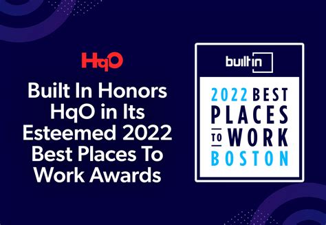 Built In Honors Hqo In Esteemed 2022 Best Places To Work Awards Hqo