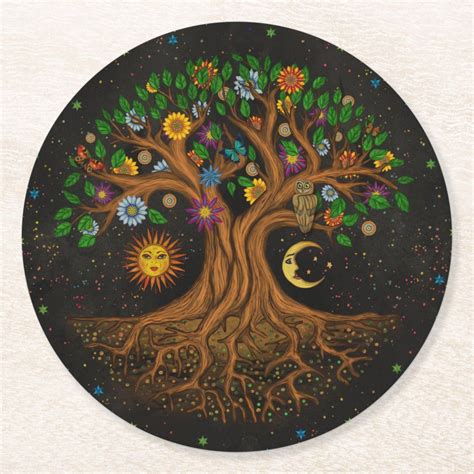 Whimsical Tree Of Life Yggdrasil Coasters Gender Unisex Age Group