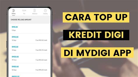 Cara Top Up Atau Tambah Nilai Kredit Digi Melalui Aplikasi MyDigi