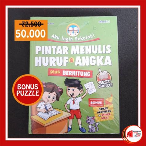 Jual Buku Aku Ingin Sekolah Pintar Menulis Huruf Angka Plus