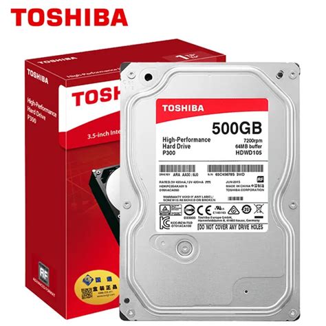 TOSHIBA 500G Internal HDD Hard Drive Disk 500GB HD 7200RPM 64M 3.5 ...