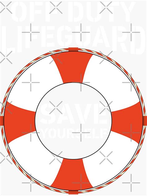 Save Yourself Lifeguard Swimming Pool Guard Off Duty Red Sticker For