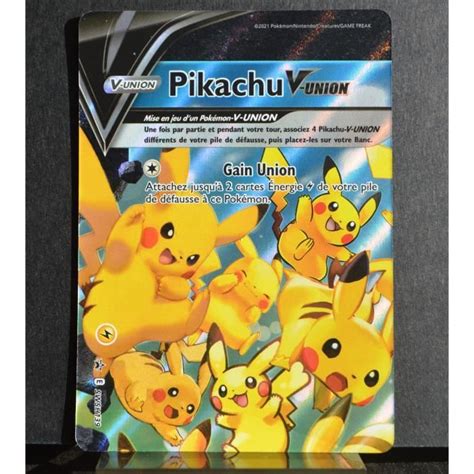 Carte Pok Mon Pikachu V Union Swsh Promo Neuf Fr Cdiscount Jeux