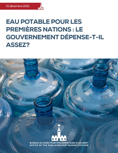 Eau potable pour les Premières Nations le gouvernement dépense t il