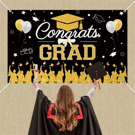 Graduation Decorations Class Of 2024 70x44 Congrats Grad Banners