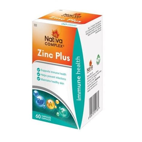 Nativa Complex Zinc Plus Capsules 60 Cura Pharm