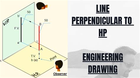 Line Perpendicular To Hp And Parallel To Vp Engineeringgraphics