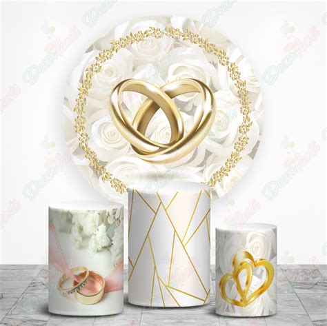 Boda Fundas De Tela Sublimada Para Cilindros Backdrop Decorfanti