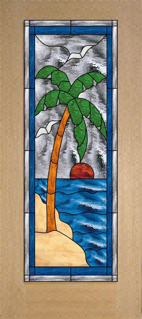 Awesome Stock Sized Stained Glass Palm Tree By Artglasswindows