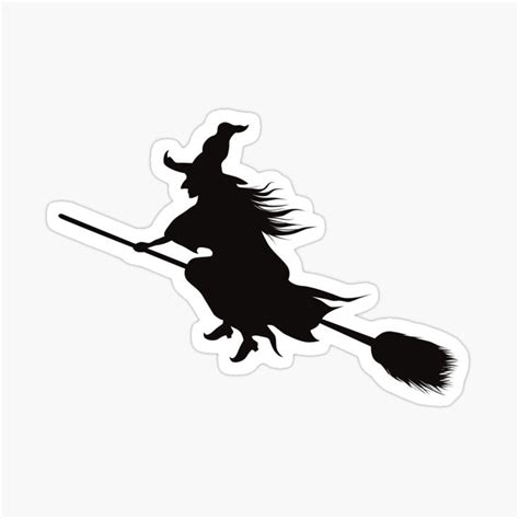 "Flying witch" Sticker for Sale by Raveneffecttr | Flying witch, Witch tattoo, Witch