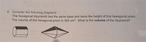 Solved Consider The Following Diagrams The Hexagonal Chegg