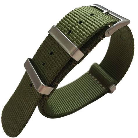 Ruixuan Durable Army Green Nylon Nato Watch Band Heavy Duty Nylon Watch