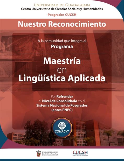 Reconocimiento Al Programa De La Maestr A En Ling Stica Aplicada