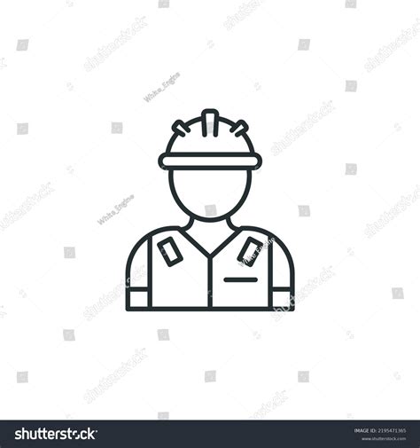 Vector Sign Construction Worker Symbol Isolated Stock Vector (Royalty ...