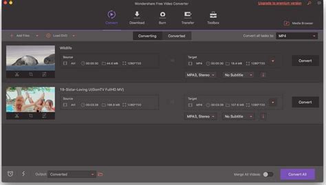 Wondershare Free Video Converter Mac Video Audio Gratis Konvertieren