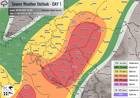 Weather Forecast for Europe - Severe Weather Outlook - Aug 31st, 2020